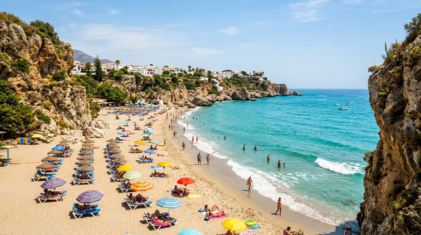 Playa de Burriana, Nerja